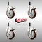 Service Caster 5 Inch 316SS Maroon Poly Swivel 7/8 Inch Expanding Stem Caster Set Lock Brake SCC-SS316TTLEX20S514-PPUB-MRN-78-4 - alternate 2